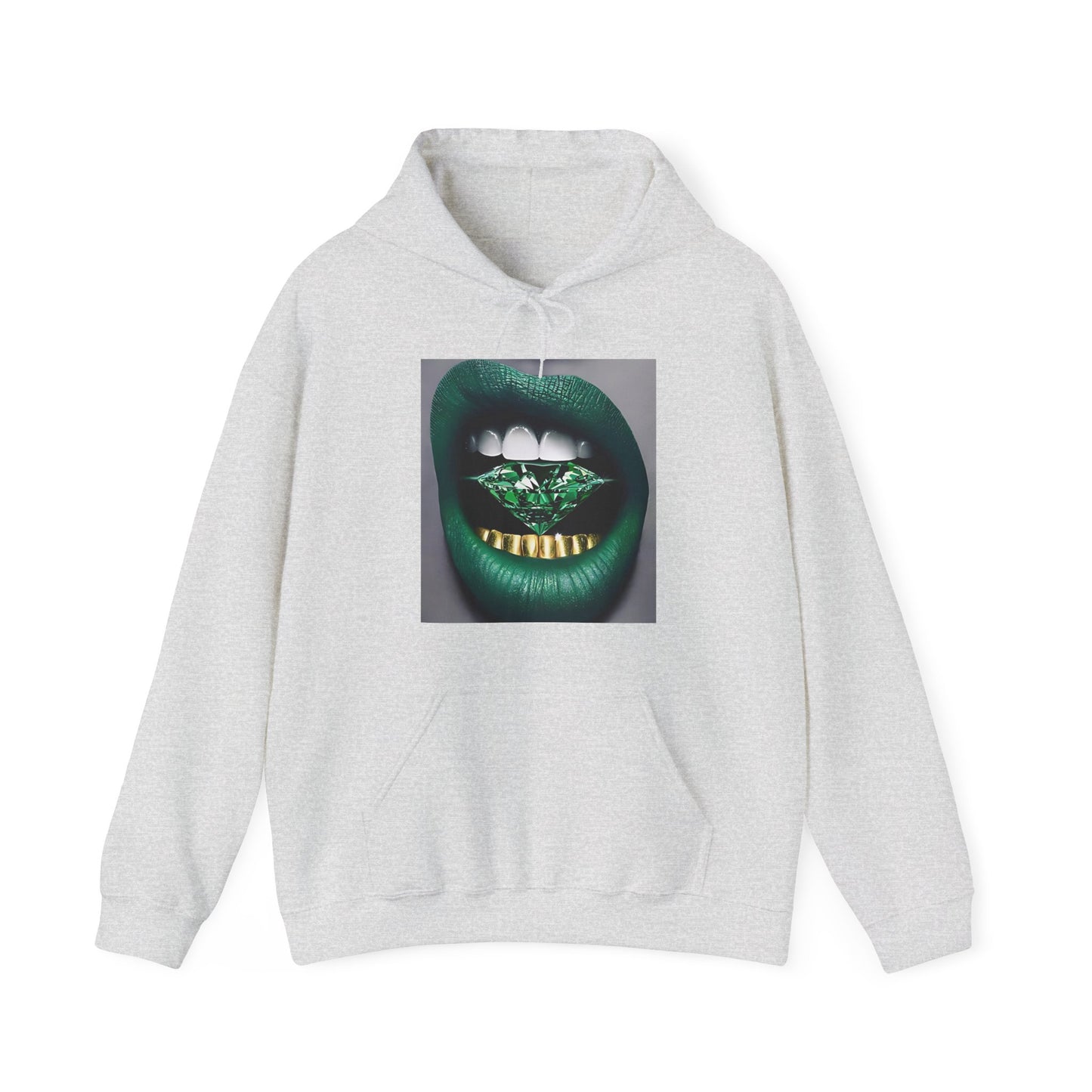 GREEN DIAMOND LIP HOODIE