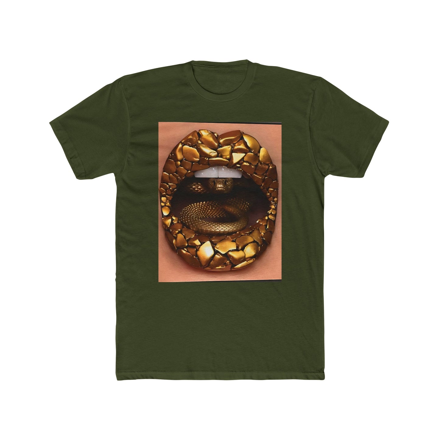 GOLD SNAKE LIP TEE