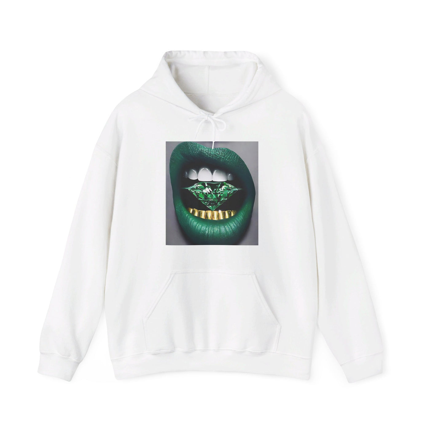 GREEN DIAMOND LIP HOODIE