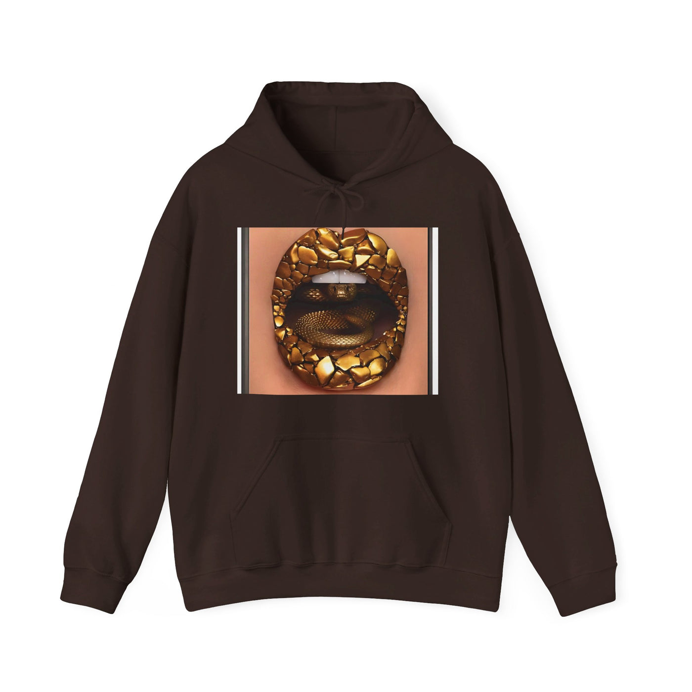 GOLD SNAKE LIP HOODIE