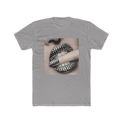 SILVER STUDDED LIP TEE