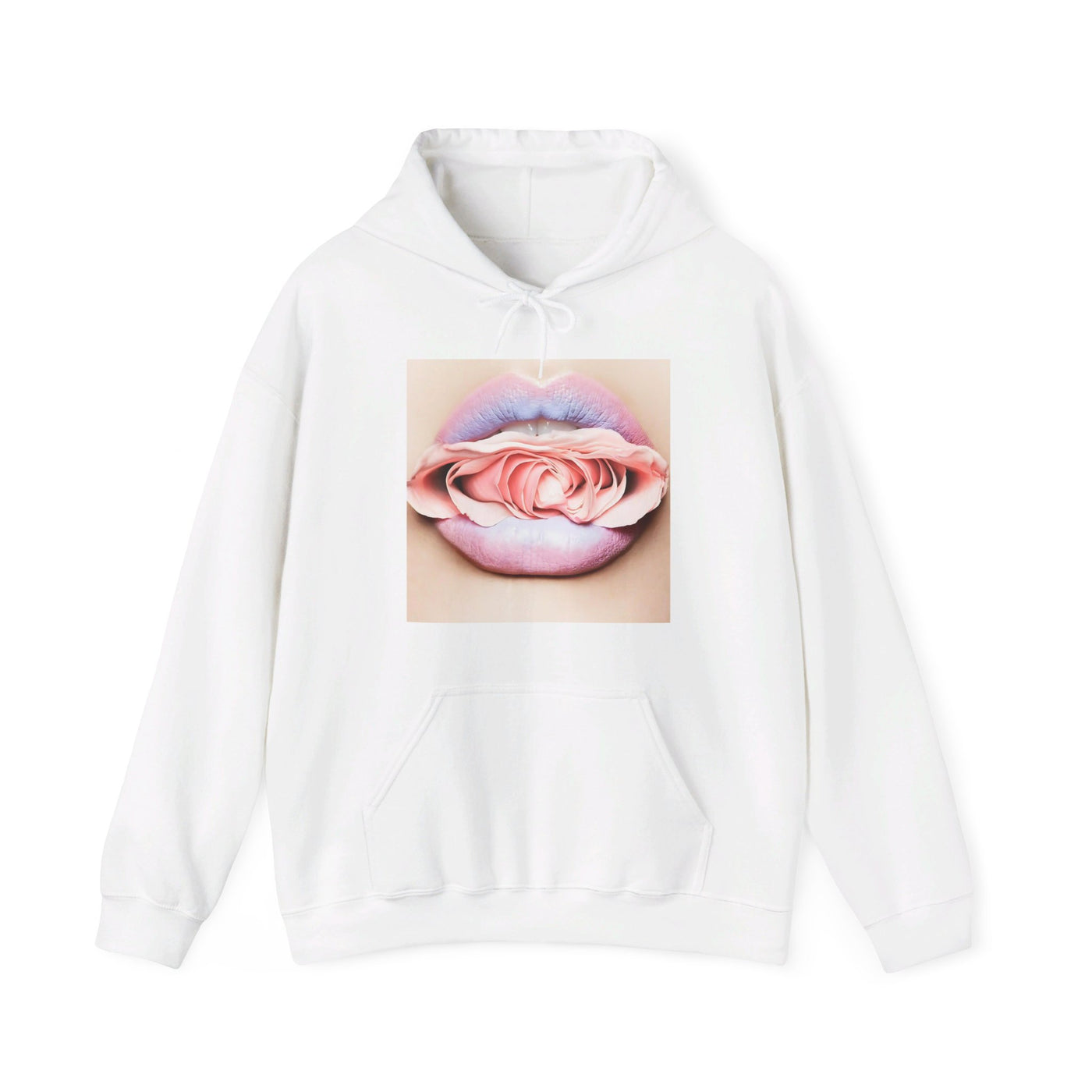 PINK FLOWER LIP HOODIE