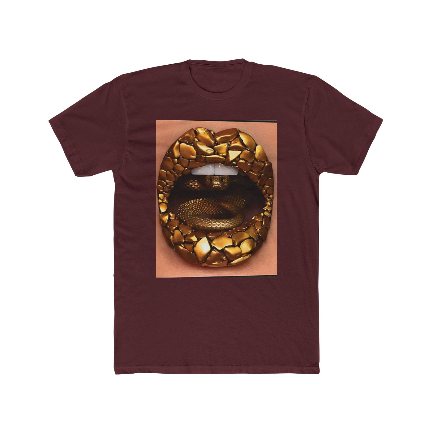 GOLD SNAKE LIP TEE