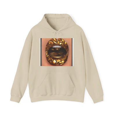 GOLD SNAKE LIP HOODIE