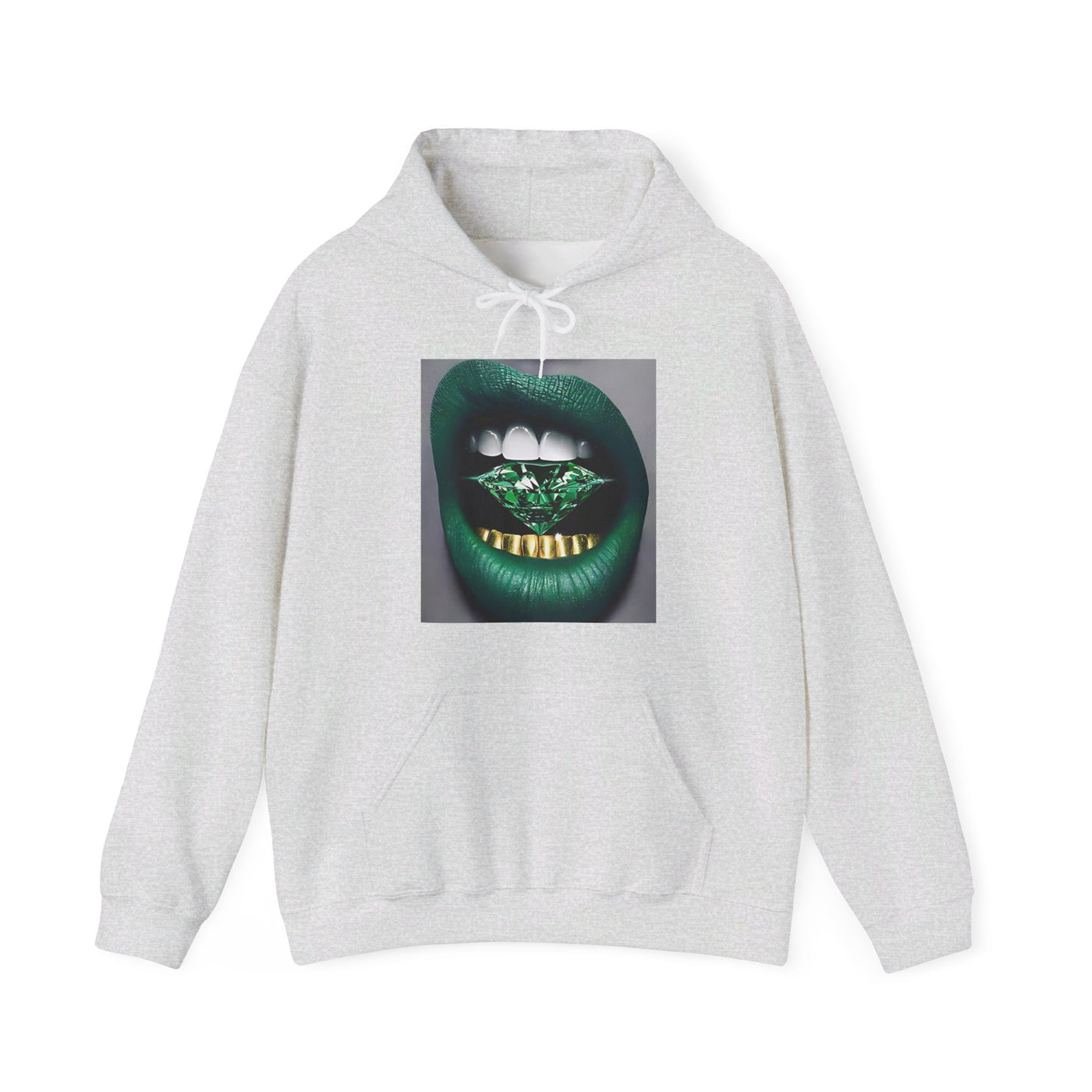 GREEN DIAMOND LIP HOODIE