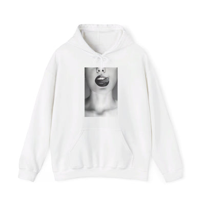 BLK WHT LICKED LIP HOODIE