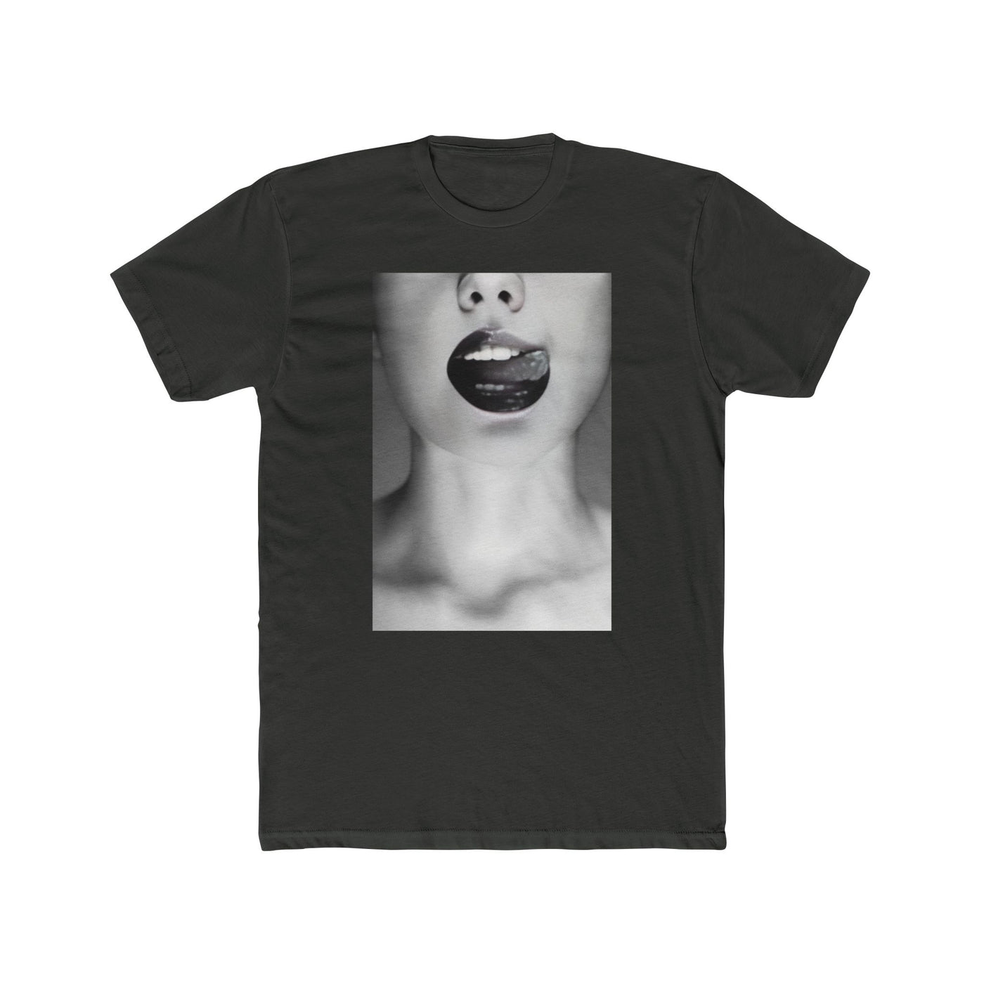 BLK WHT LICKED LIP TEE