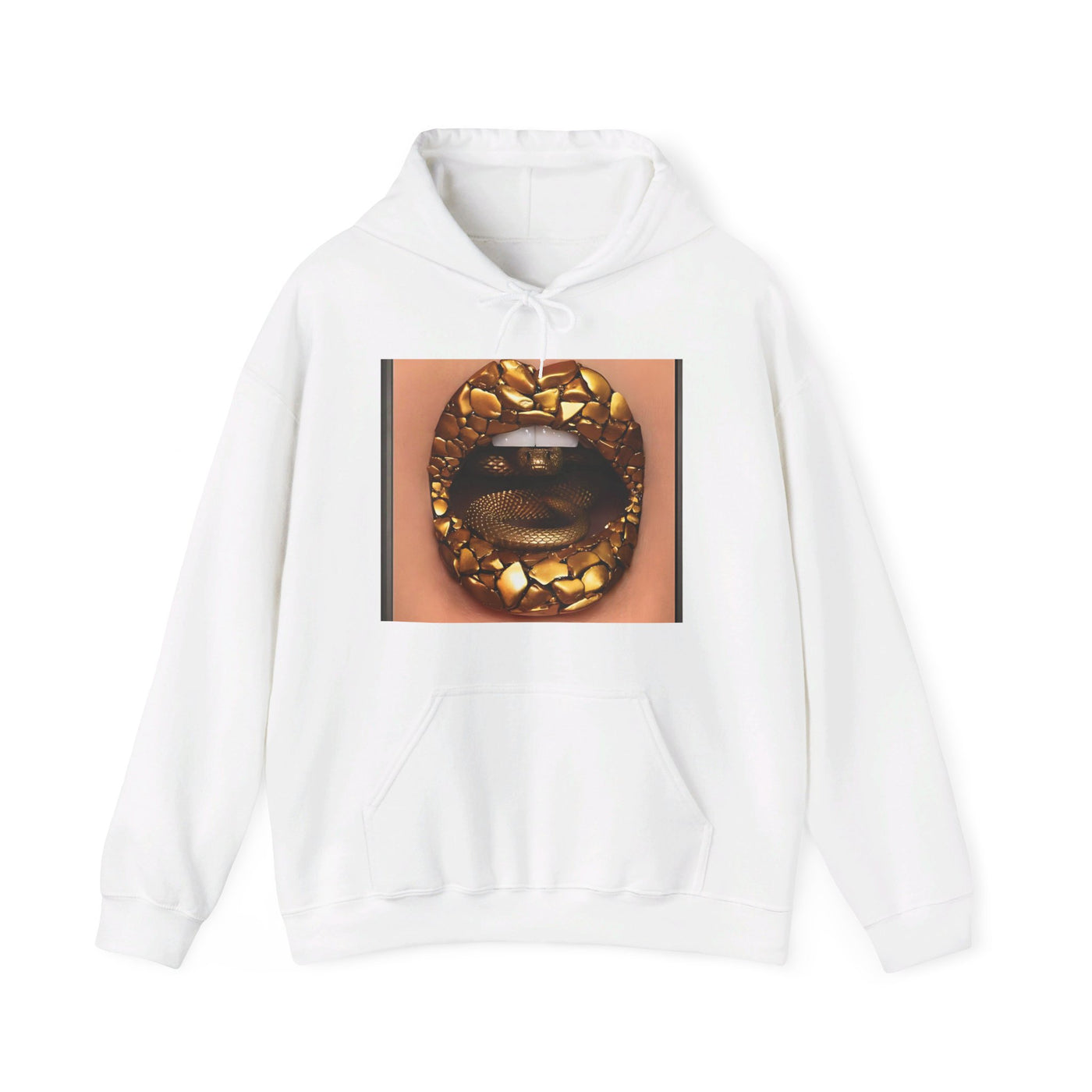 GOLD SNAKE LIP HOODIE