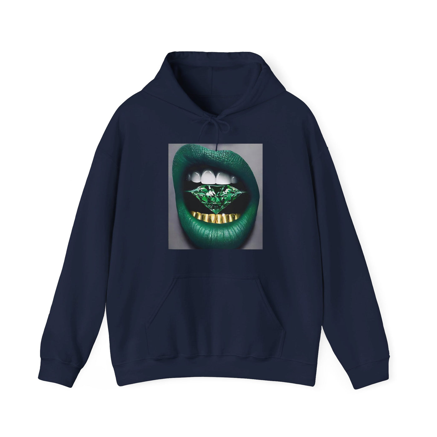 GREEN DIAMOND LIP HOODIE