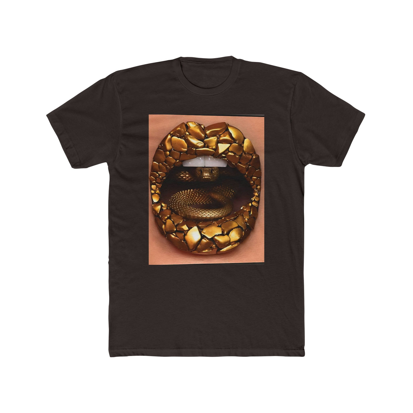 GOLD SNAKE LIP TEE