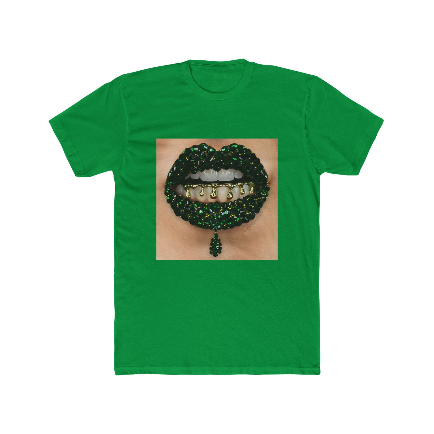 GREEN CRYSTAL GRILL LIP TEE