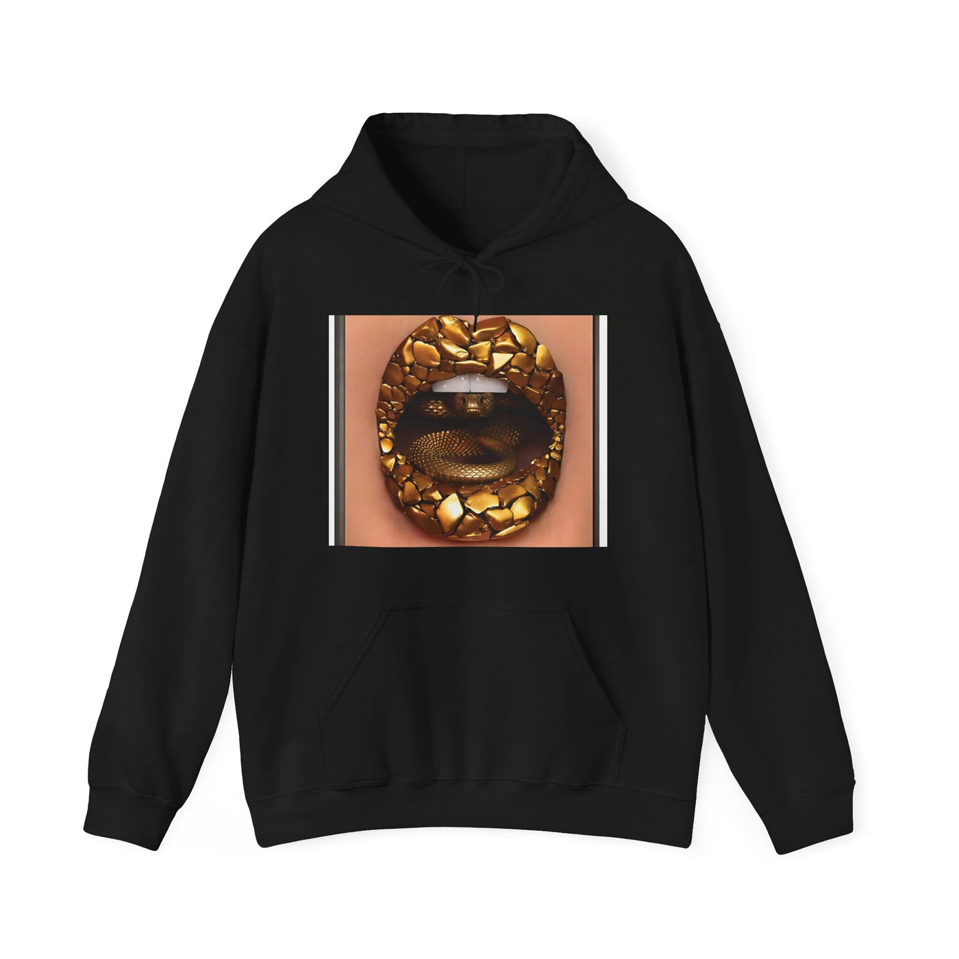 GOLD SNAKE LIP HOODIE