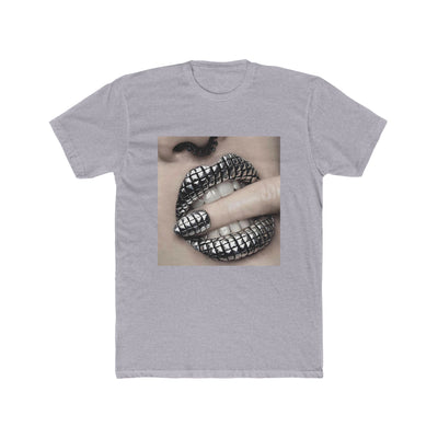 SILVER STUDDED LIP TEE